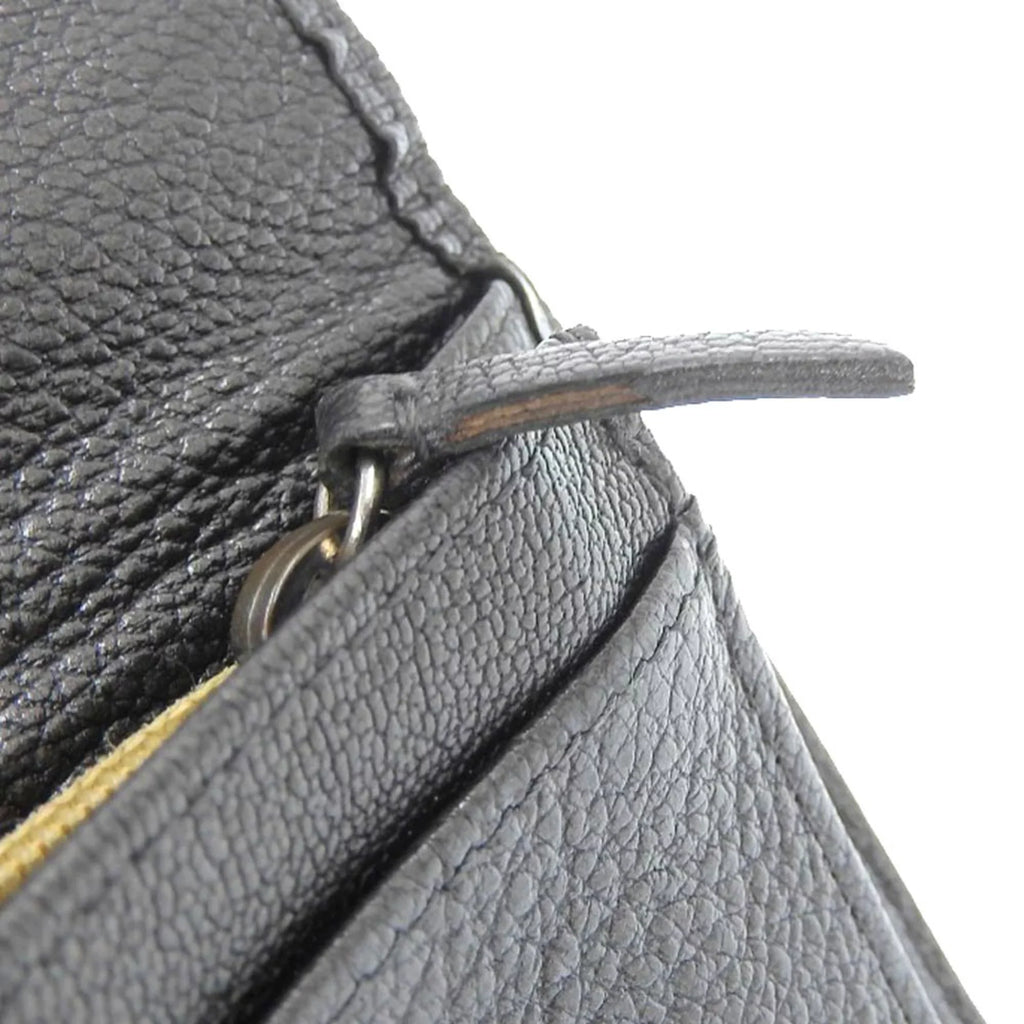 mark Pre-Owned with No. metallic here (Fair) wallet 11 long gray bi-fold lambskin seal