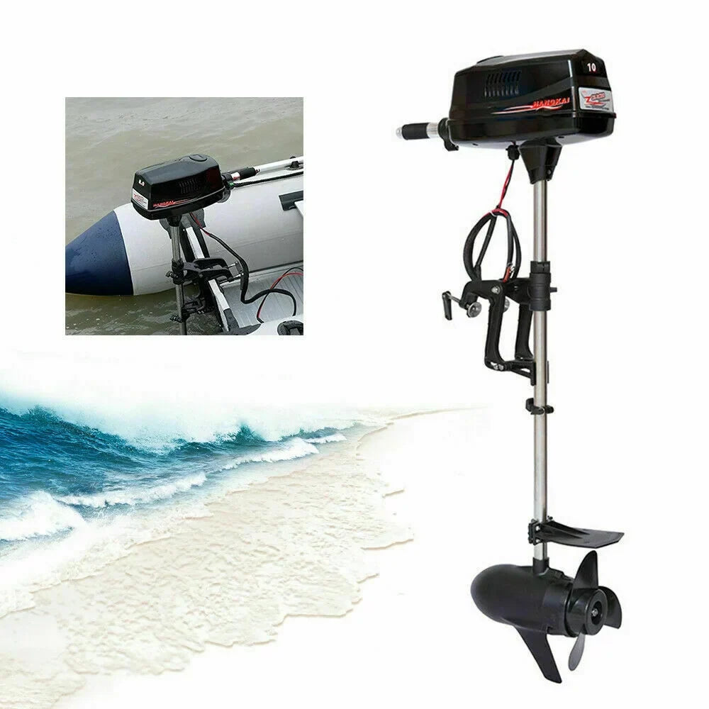 Outboard Brushless Wuzstar Electric w/Propel Engine Fishing Boat 10HP 2.2KW Motor 60V