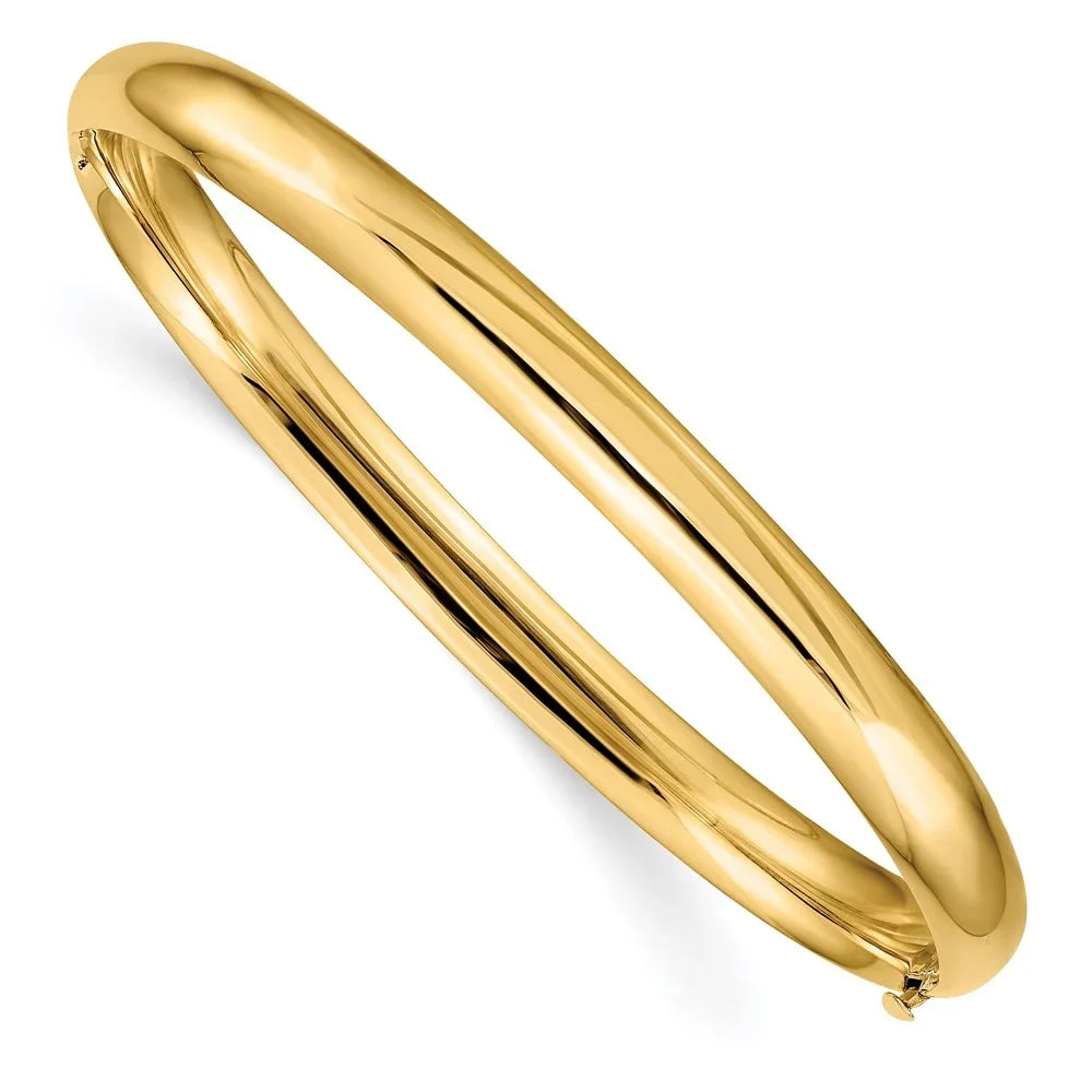 Bracelet 4/16 14k Polished Bangle Hinged High QHP4/16