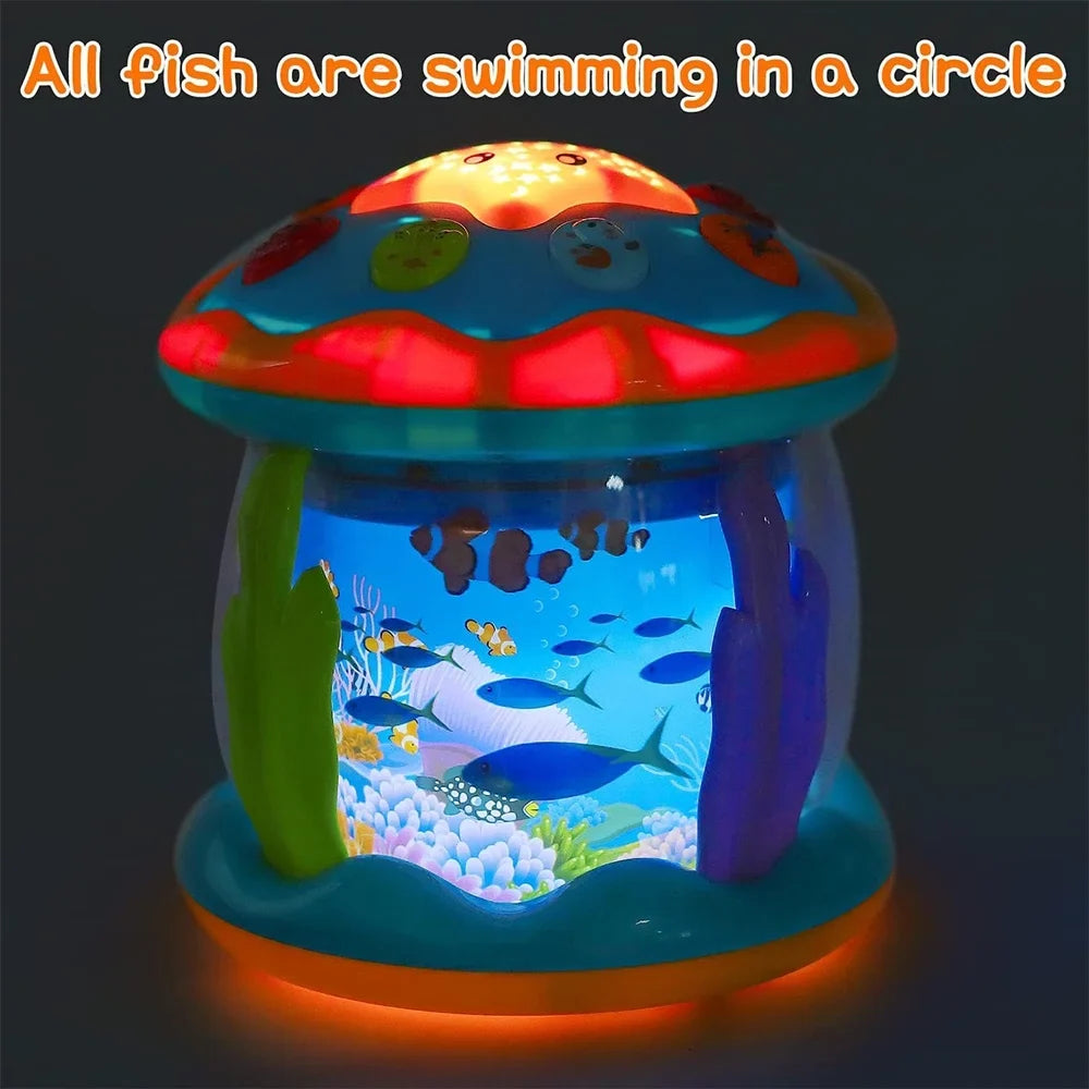 Star Ocean Rotating Gift to Baby Musical Years Toys Toys for 12 6+ Learning - Light Baby - 6 Projector Infant Crawling Month Months Toys Old