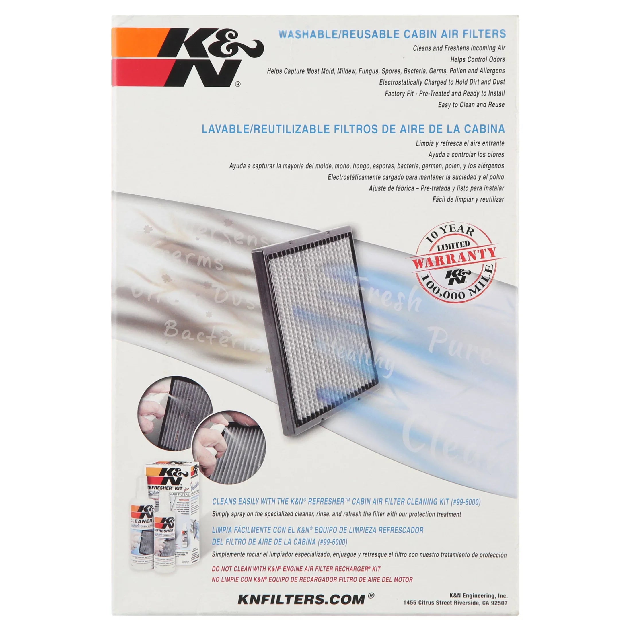and Incoming & Cleans for 1999-2002 Air Reusable CHEVROLET Avalanche, K&N Washable Escalade, - select: Freshens Sierra, Air your SILVERADO VF1000 Fits Silverado, Cabin Yukon Filter