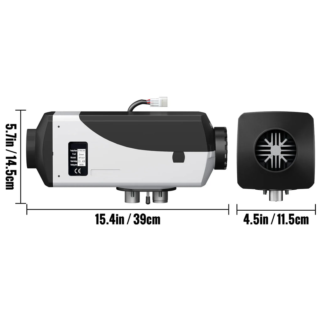 Heater 5KW Boats Remote Tank Parking LCD Diesel Diesel 10L 12V Motorhomes Bus Air Thermostat Control SKYSHALO for with Muffler and RV Heater Trailer Heater Diesel and