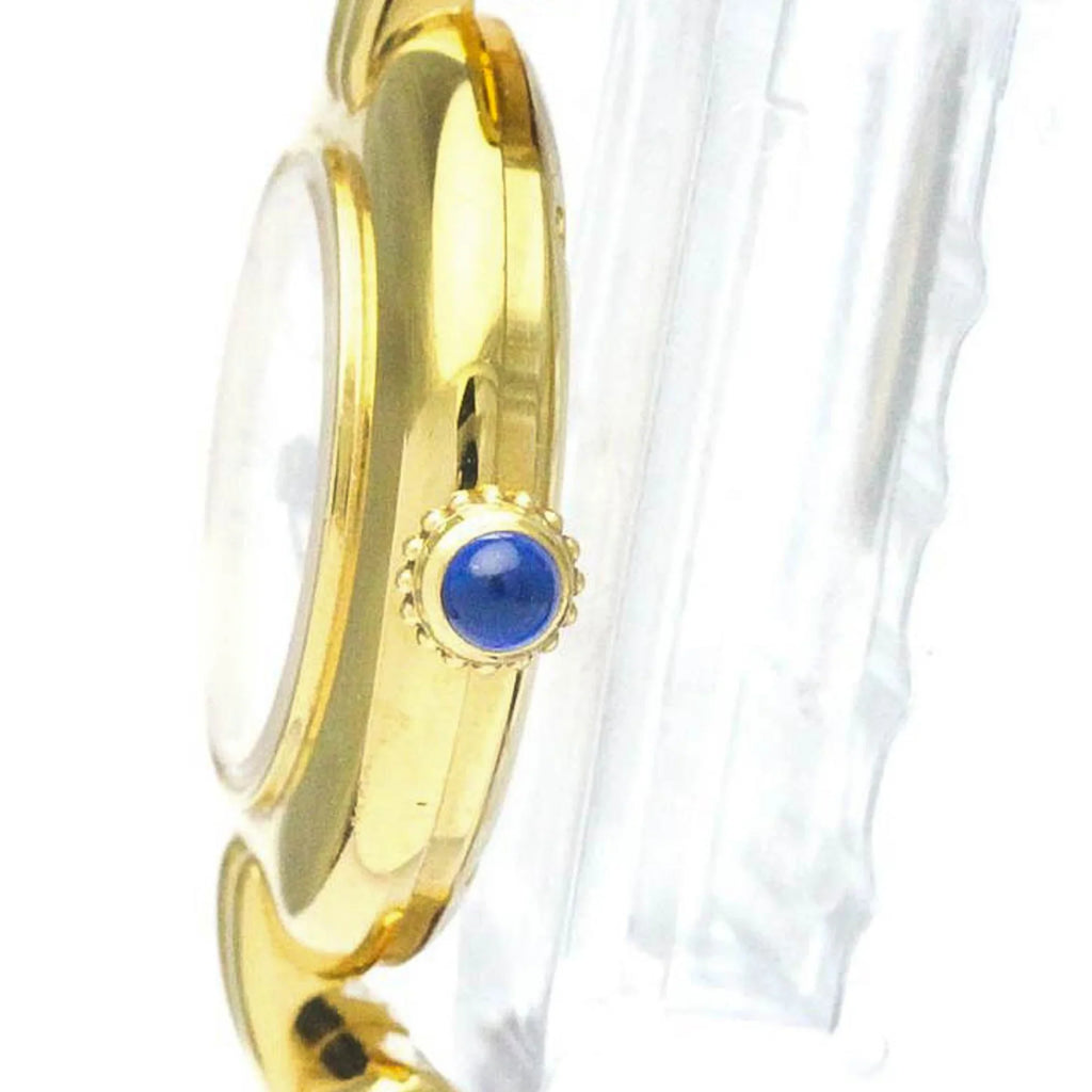 (Good) BF568960 Colisee Must Plated Pre-Owned Watch CARTIER Ladies Leather Quartz Gold