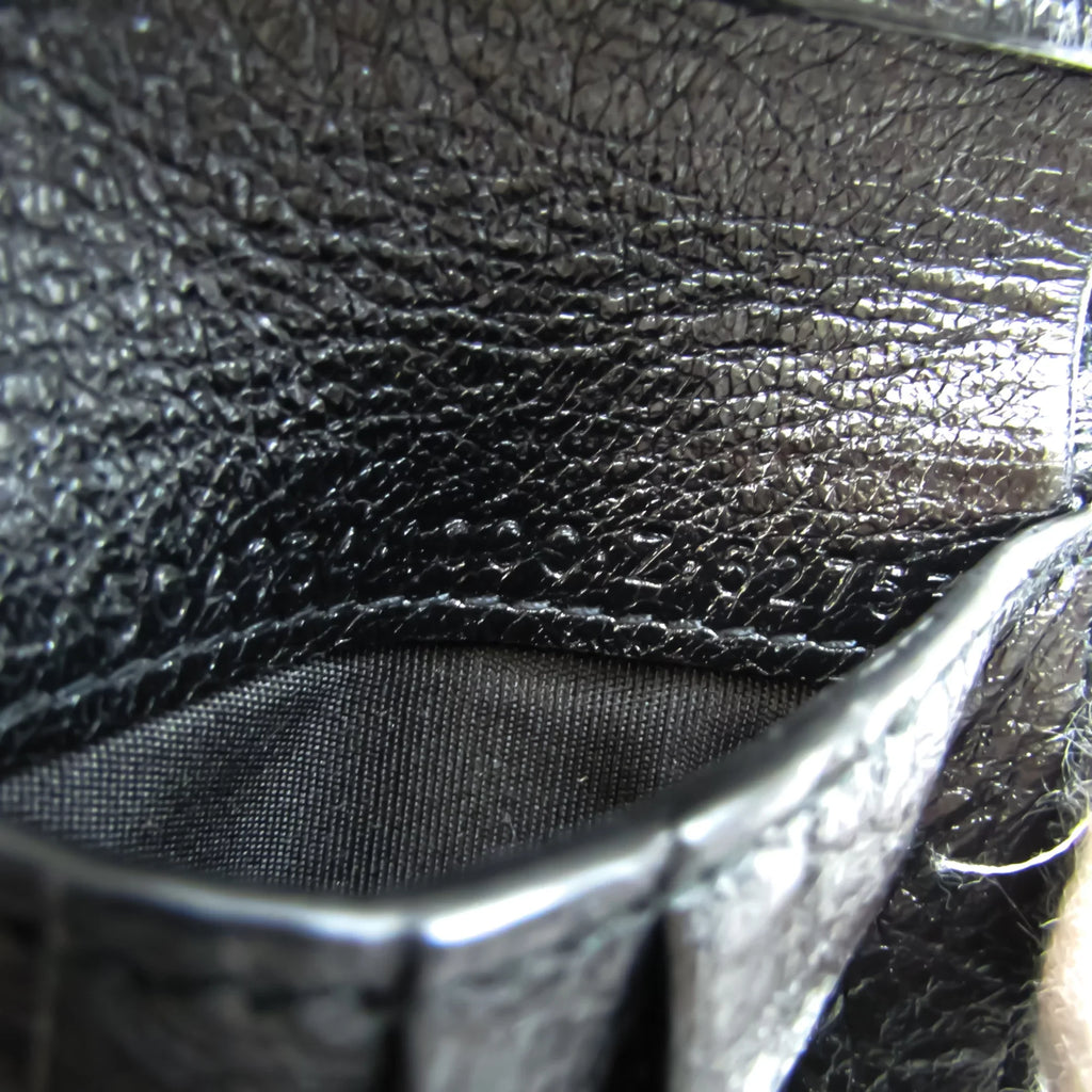Leather Balenciaga 504934 Unisex Wallet Black (Good) Pre-Owned (bi-fold)