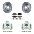 For Pads Brake Kit Rear Ceramic Ram KC8-100707C Rotors 2012 Piston Front Dual Auto And Transit C/V With Caliper Disc