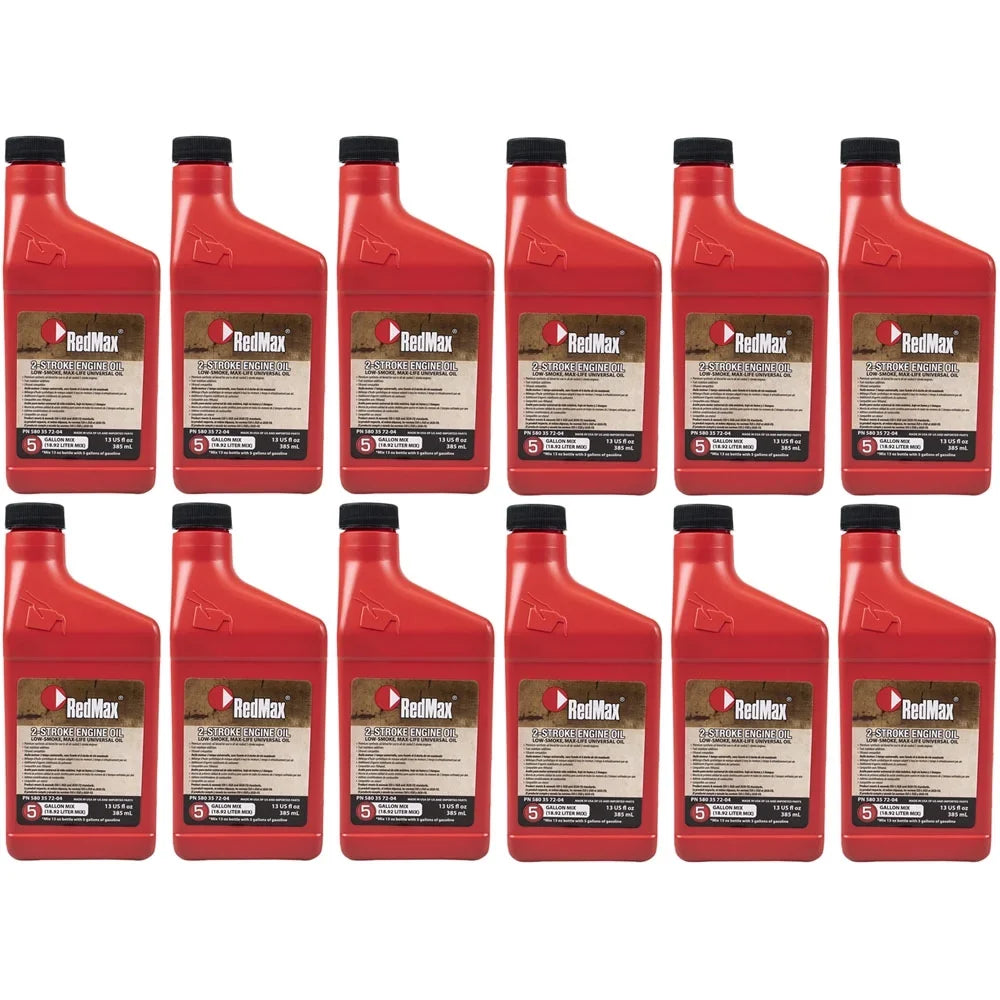 RedMax 12pk Cycle w/ 2 Oil 13oz Bottles 50:1 Stabilizer Stroke Synthetic Fuel