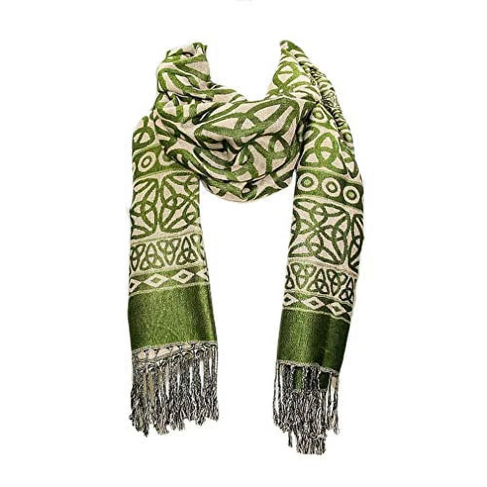 Adult Celtic Female Scarf by Green apparel Celtic Made Knot Moss