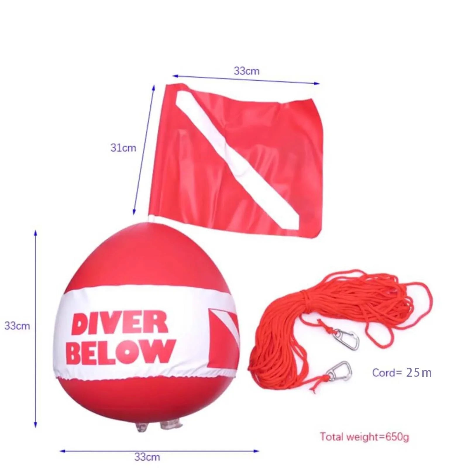 AMLESO Surface Dive Float Fishing Buoy Inflatable Visibility , Diving, ing, Flag Float Floater Flag for Dive High