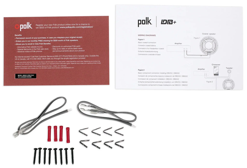 Polk ATV/Motorcycle/Boat Audio + 5.25" Speakers (2) 600w Rockmat DB522 Audio Car