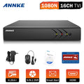 for DVR, optional:0-NO HDD,1-1TB Drive H.264+ Video HD-TVI Compression Capacity HDD) ANNKE 1080N Bandwidth 16-Channel video Security Efficiency(Hard is