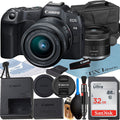 Flash Canon LED + + ZeeTech 24-50mm R8 EOS Camera with Accessory SanDisk + Case Lens Mirrorless 32GB Bundle RF Card + Memory