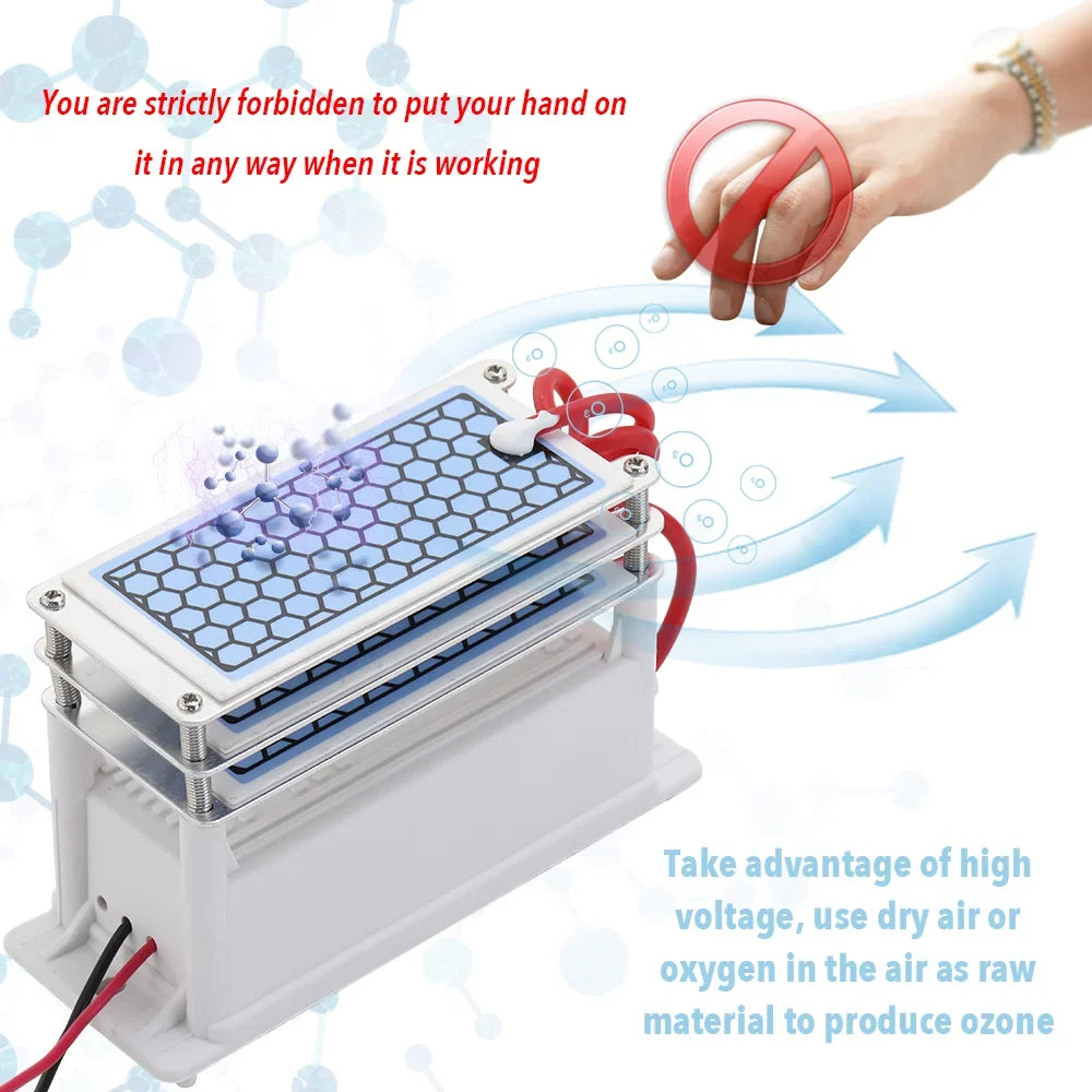 Tablets Three Generator Purifier Plate Long Ceramic 15g/h Life liquid Portable Air CACAGOO Integrated