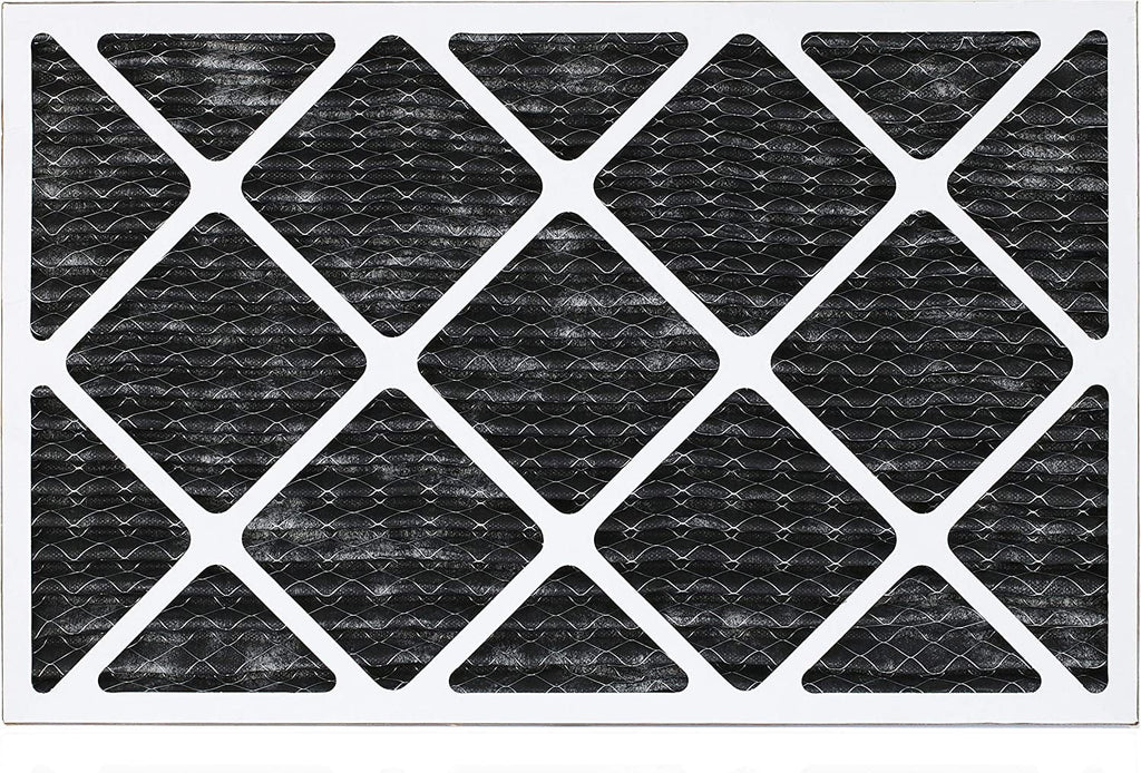 Filterbuy Pleated AC (2-Pack) Filters Activated Air with Furnace 16x24x1 HVAC Carbon 8 Odor Eliminator MERV