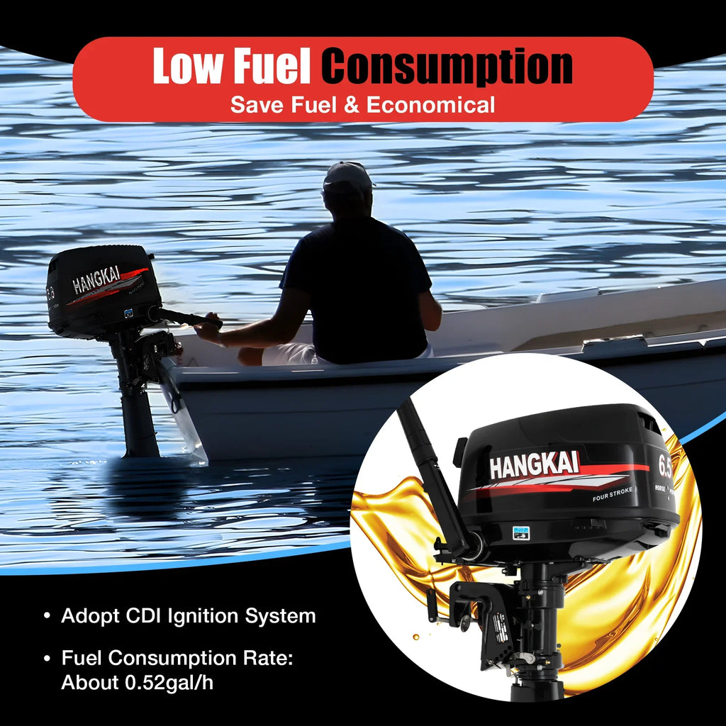 System Duty 6000r/min 123CC Engine Motor Boat & Single Cylinder Anqidi Cooling Max CDI liquid Tiller 4 6.5HP Outboard Stroke Ignition Control with Heavy