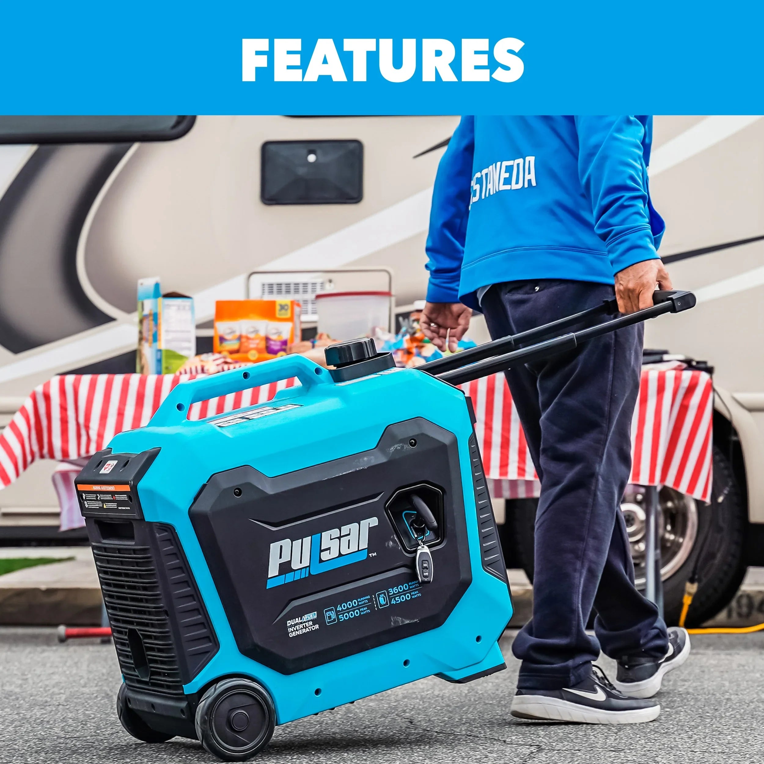 Fuel Ready and Sentry Dual RV CO Generator Start 5000-Watt with Pulsar Inverter Remote