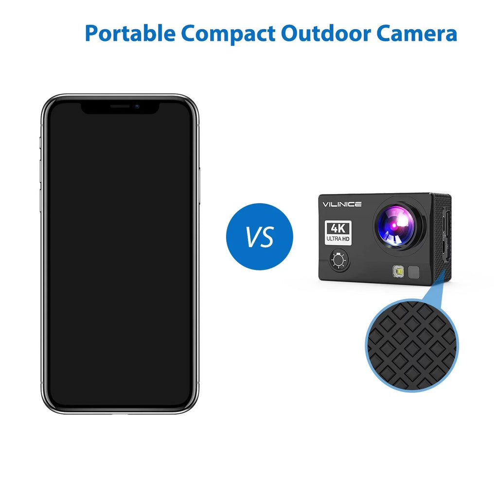 Cameras Underwater Camera Case, Snorkeling, Gift, Action Compatible Sensor, Control Camera, for 16MP EIS Camera Travel Waterproof 4K Camera VILINICE for 30m with with Remote Sports WiFi