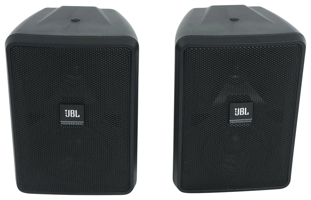 23-1 + (8) Indoor/exterior Commercial JBL Speakers Amp Black Wall 3" 70v Control
