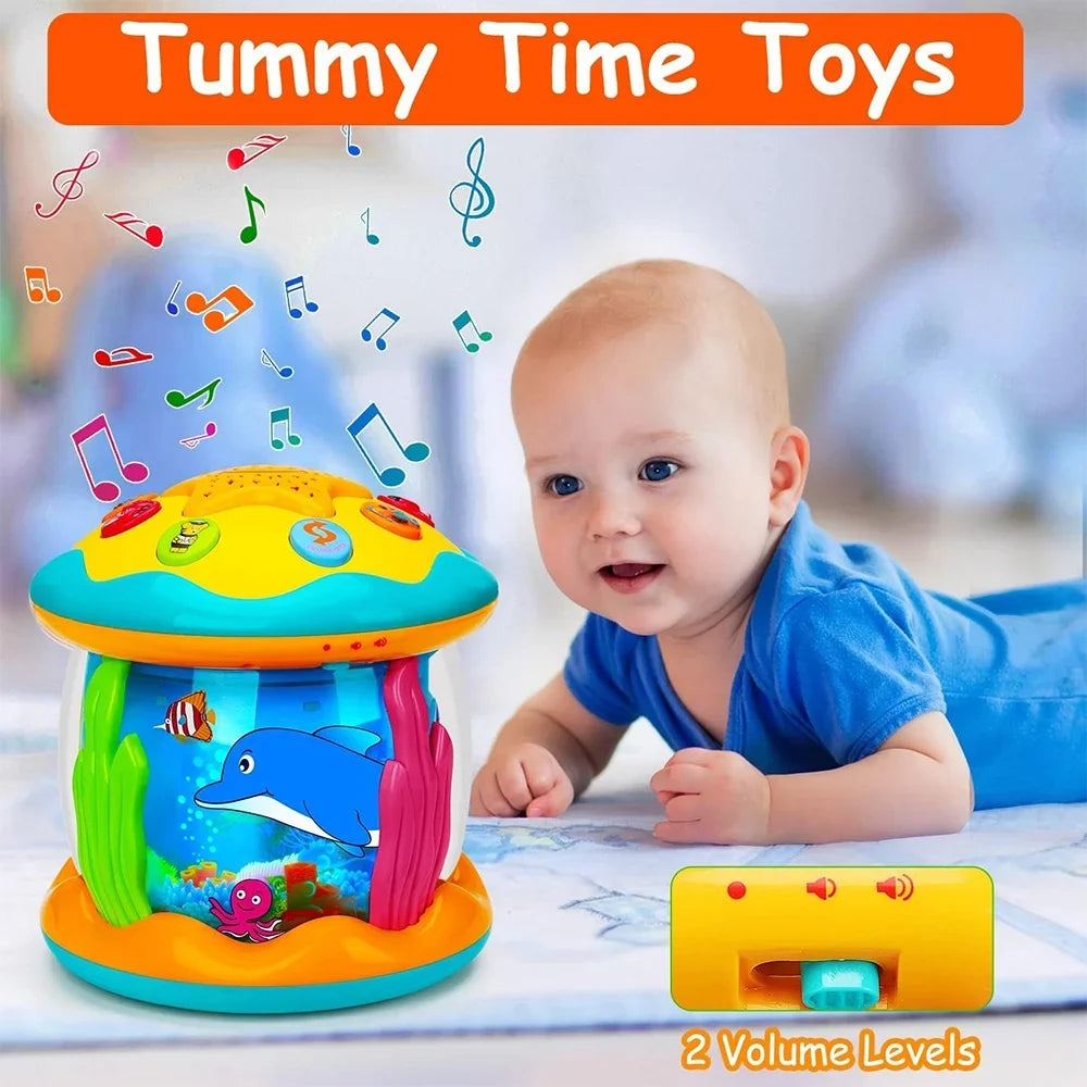 Star Ocean Rotating Gift to Baby Musical Years Toys Toys for 12 6+ Learning - Light Baby - 6 Projector Infant Crawling Month Months Toys Old