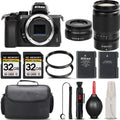 with Storage 16-50mm Lens Z50 Kit 24-200mm UV + Case International + Filter 64GB + - VR + Version Backup Lens f/4-6.3 + Mirrorless Cleaning + Nikon Battery