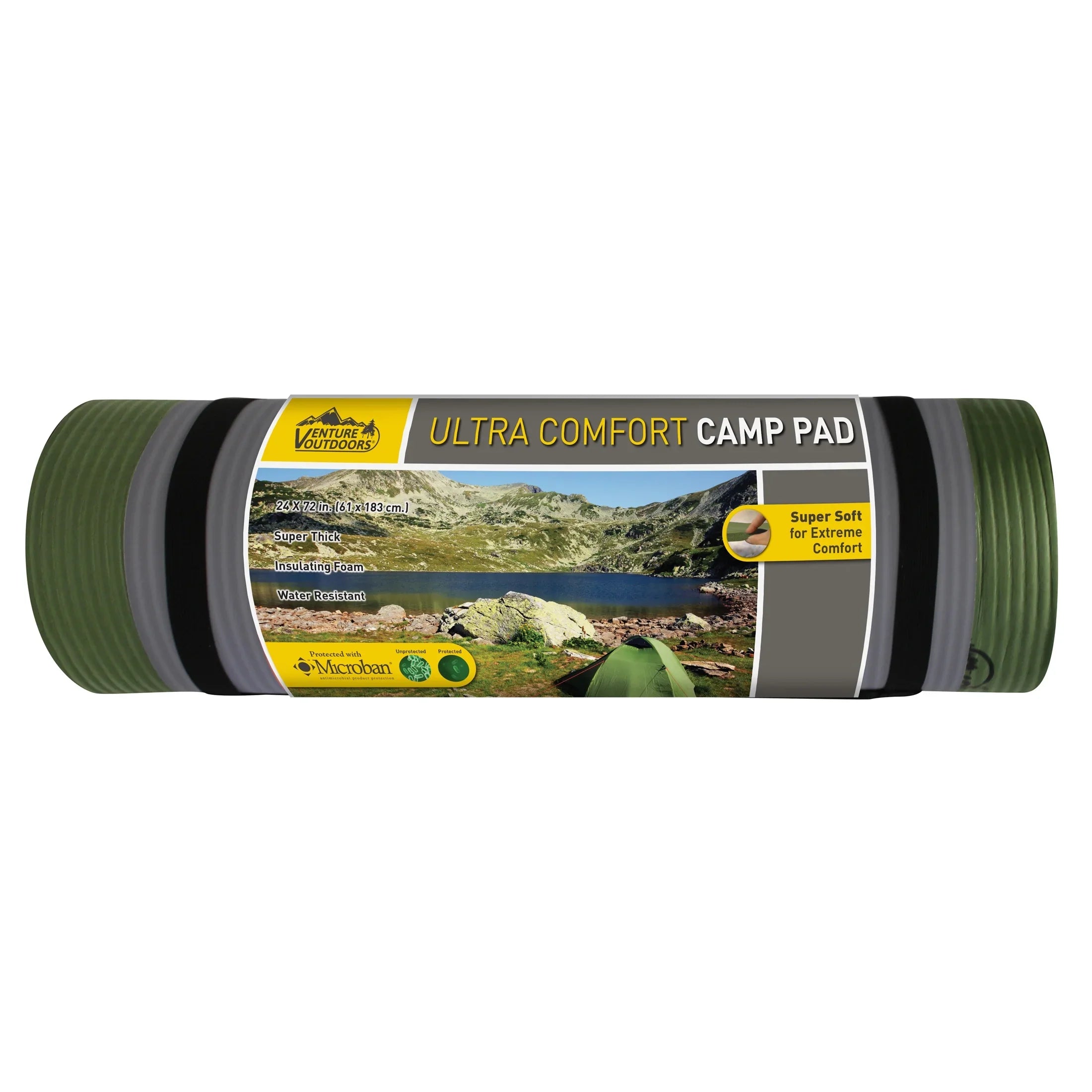 Outdoors Venture Ultra Pad, Foam Green Comfort Thick, Extra Sleeping