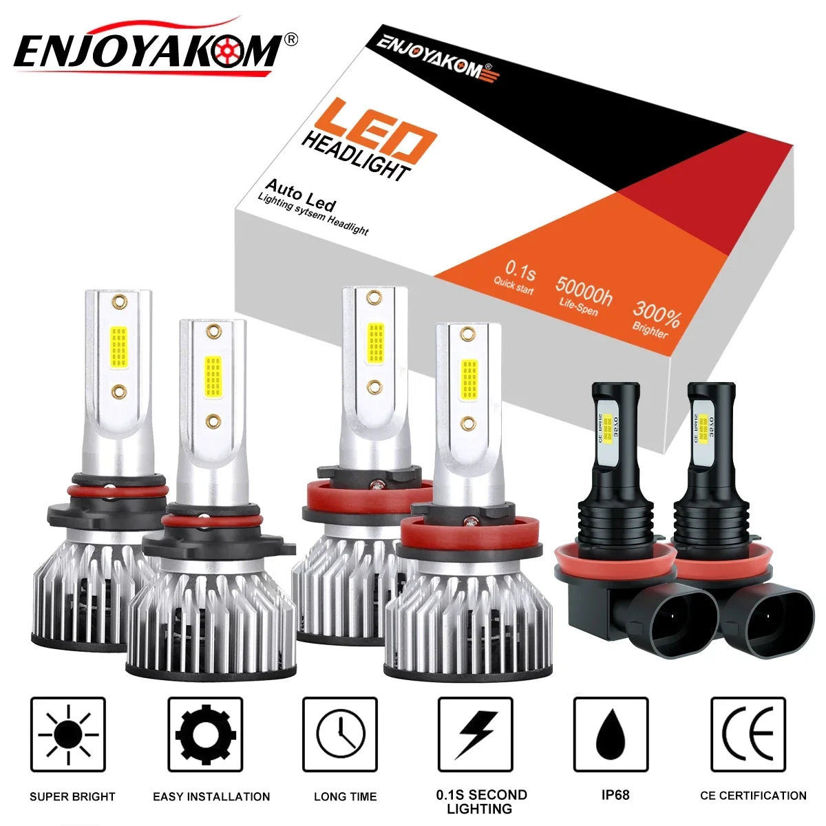 6pcs 6000K 2013-2015, H11 High Light Beam H11 Mazda Bulbs LED + For LED CX-9 Hedlight Low Bulbs 9005 Fog