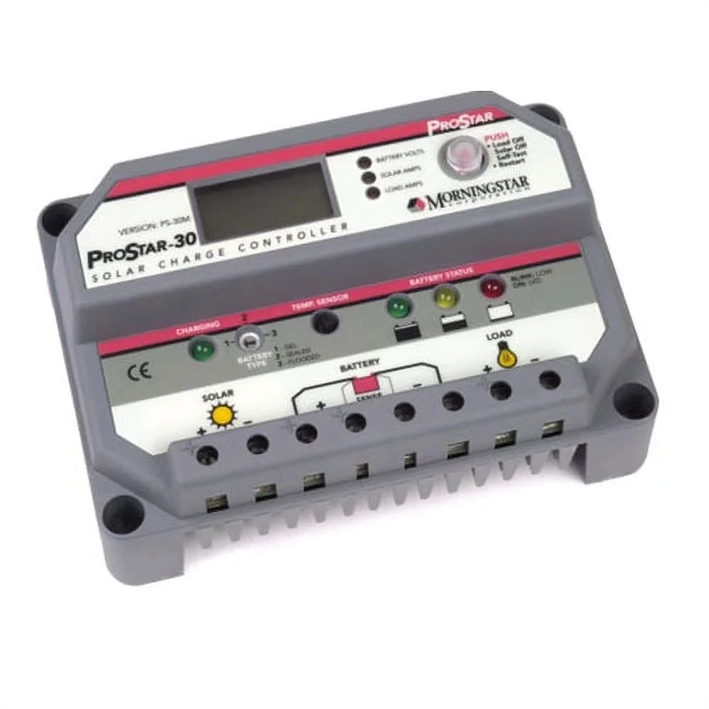 Charge DC 30Amp Solar 12/24 Controller Volts ProStar Morningstar