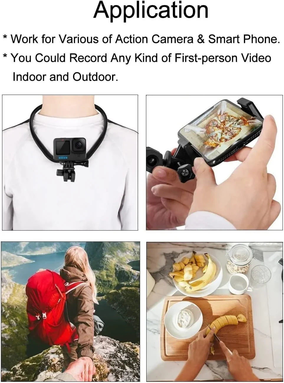 Chest for and Mount Phone AKASO Taisioner Smartphone Smart Neck Camera POV/VLOG Holder GoPro DJI Strap Action Video