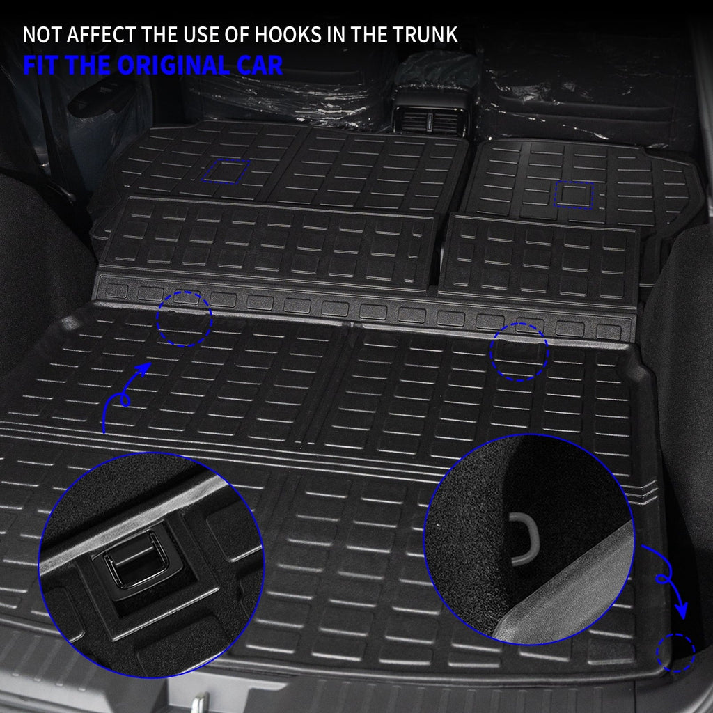 with Protector (Fit Compatible CR-V Mats) Trunk Hybrid Mat Upper Accessories 2023 Cargo Seat 2024 Liner Honda Mat Cover Deck, Honda Mat+Backrest Cargo Back CRV Trunk