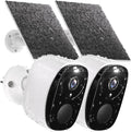 Security, Storage Night Security Cameras Vision, Home 2Pack Waterproof, for Cameras Two-Way SD Detection, Color with 2K Panel with IP65 AI Motion Card/Cloud Camera exterior Solar Audio, Home Wireless