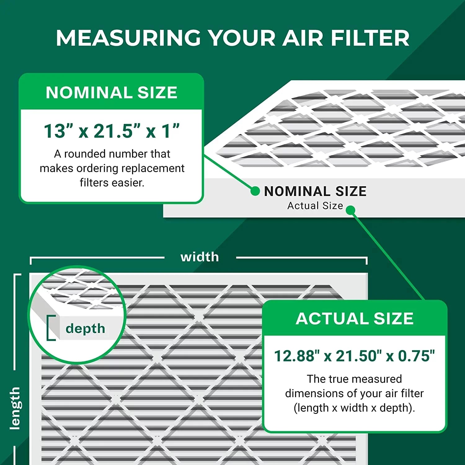 Furnace Pleated MERV HVAC (4-Pack) 8 AC Air Filterbuy Filters 13x21.5x1