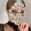 Women Mask Rhinestone Halloween Jewelry Face Masquerade Mask Face Mask Crystal