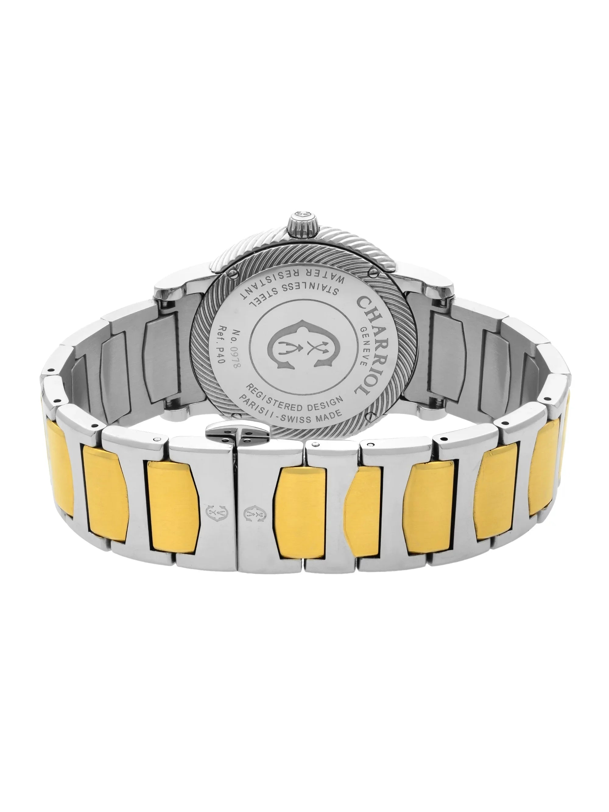 Unisex Watch Two Parisii Dial Tone Silver Quartz P40SY2.931.001 Steel Pre-Owned Charriol