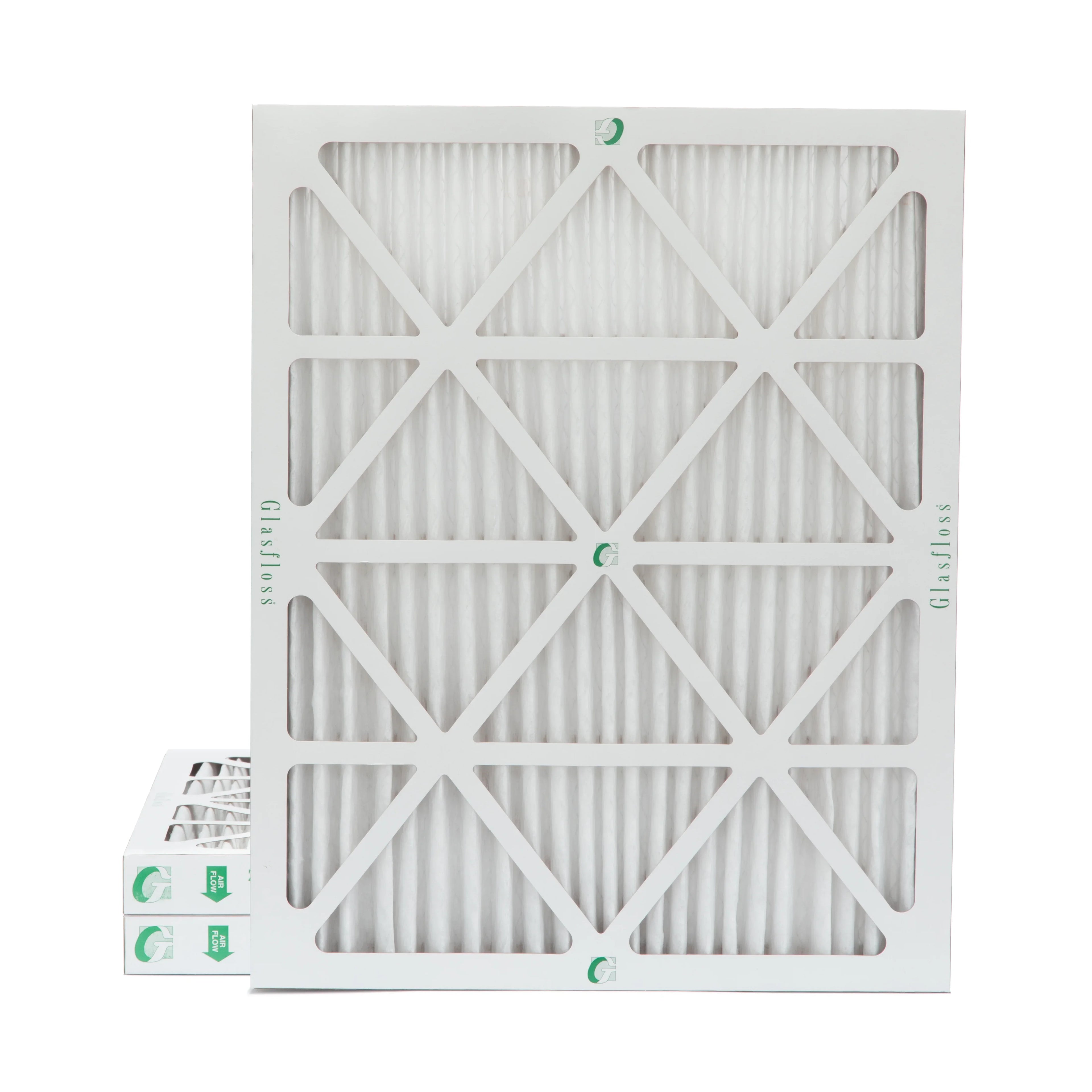 Glasfloss. 1-3/4 17-1/2 2" Air Pleated 19-1/2 x by Pack Inch 10 dimension: Actual 18x20x2 of Filters MERV 3 x