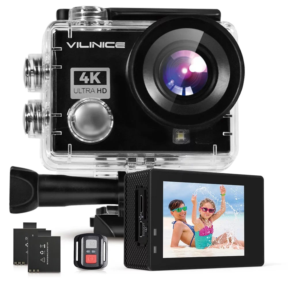 Cameras Underwater Camera Case, Snorkeling, Gift, Action Compatible Sensor, Control Camera, for 16MP EIS Camera Travel Waterproof 4K Camera VILINICE for 30m with with Remote Sports WiFi