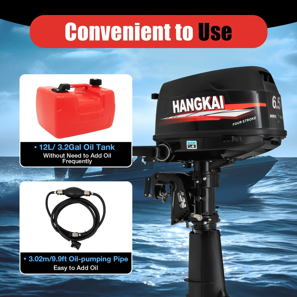 System Duty 6000r/min 123CC Engine Motor Boat & Single Cylinder Anqidi Cooling Max CDI liquid Tiller 4 6.5HP Outboard Stroke Ignition Control with Heavy