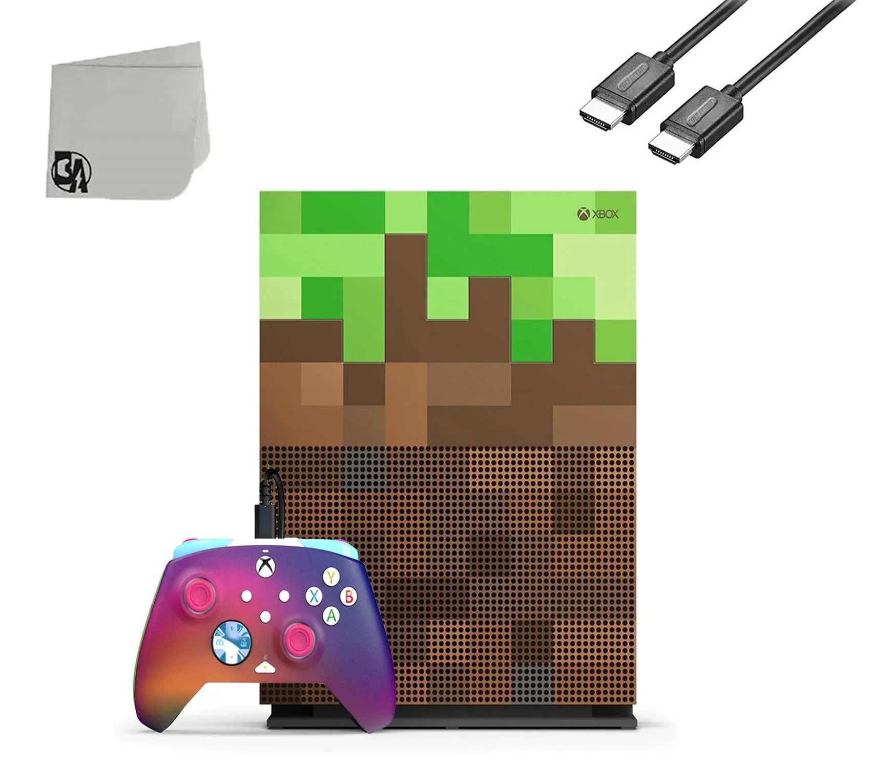 HDMI AXTION Limited Edition 1TB Xbox Bundle BOLT One Used Gaming S Minecraft + Console Microsoft