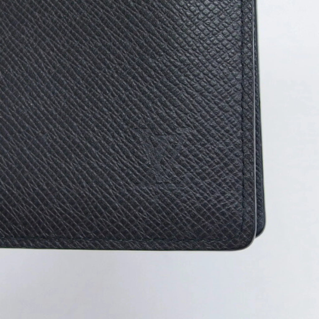 (Good) Long Wallet Black Pre-Owned Bifold Taiga Billfold