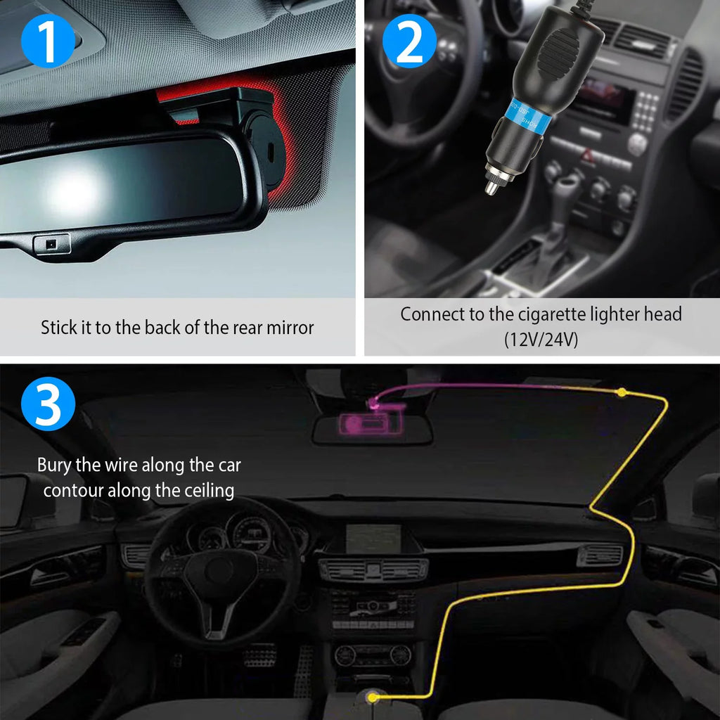 Cam with 11.2ft Camera 1080P Wifi DVR WiFi Lighter Dash Recorder HD G-sensor 170° iMounTEK Cigarette Recording Cable App Car Looping