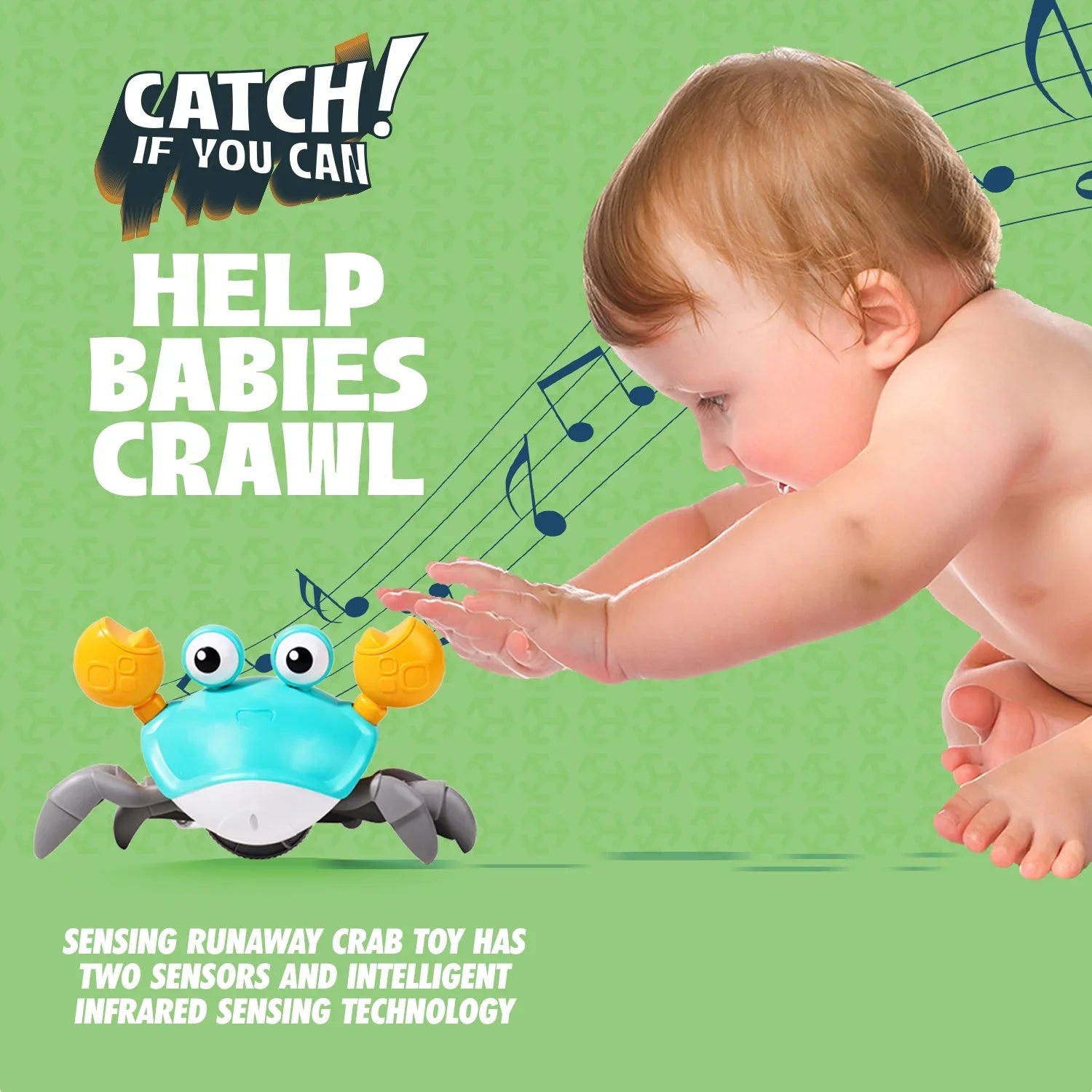 And Crab Cute For Crawling 6-12 Tummy Gift Little - Sensory Development Crawl And Years 0-6 Cognitive And Melitta Kids Toddlers Learning Months Time, Multiuse Favorite Kids