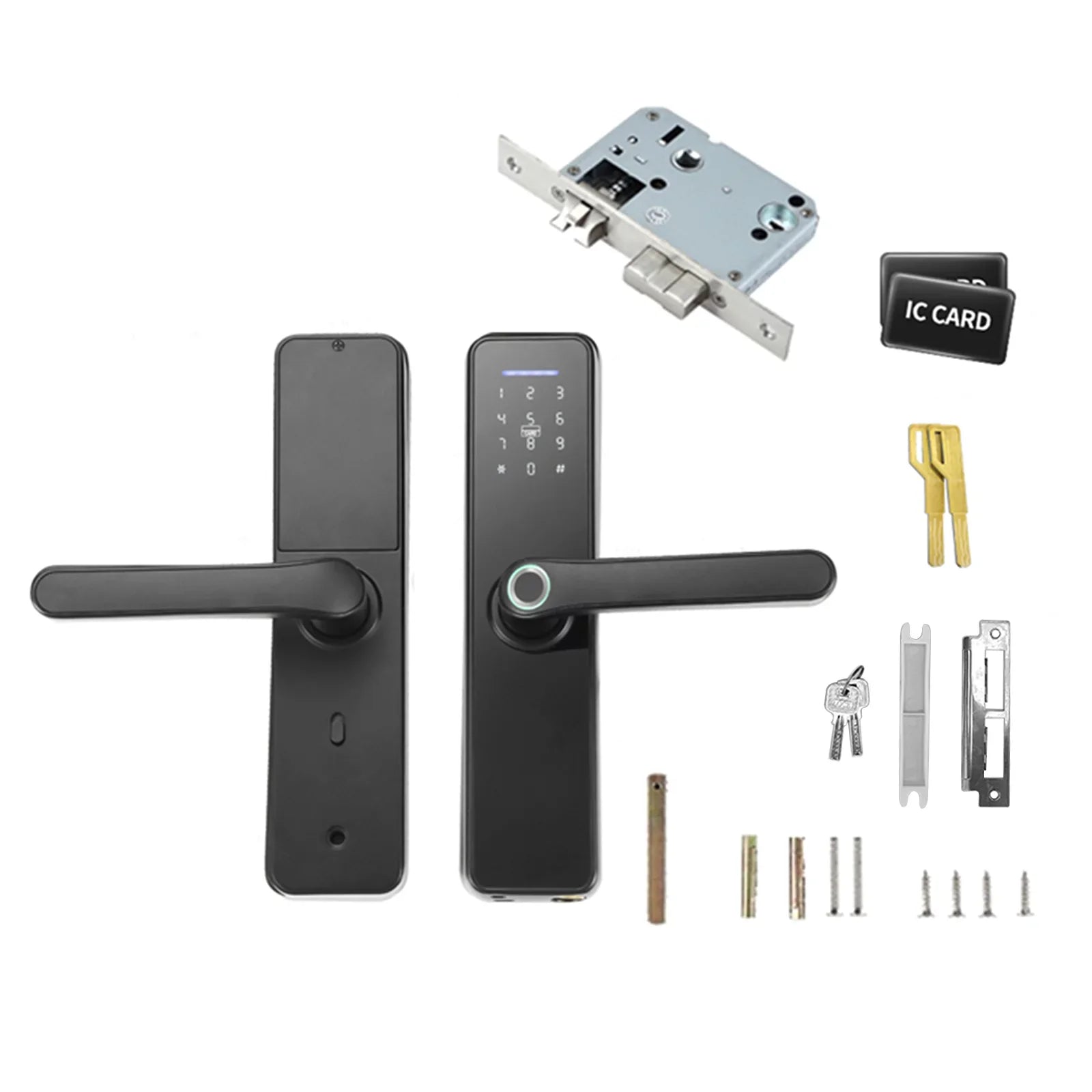 for Touchscreen Keypad Office WAFU & Secure Door Fingerprint Mechanical Smart Lock Key