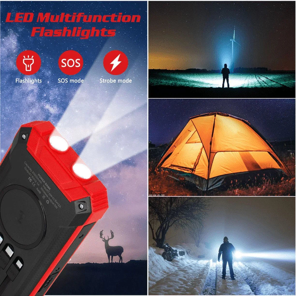 Solar 6 with Qi Portable Power Charger For Cables Waterproof Solar C LED Ulefone IPX4 External Bank USB Outputs Built-in 5V/3A 20000mAh 9 Inputs Wireless 4 Battery 3 15W Flashlight Armor Port