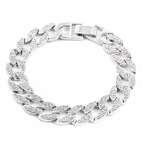 ST10311 -C Charles - MB on Blast Hop Timepiece- Men's Big Raymond Inspired by Bling Diamond Blue Out - Rhinestones SLV Iced Hip Watch