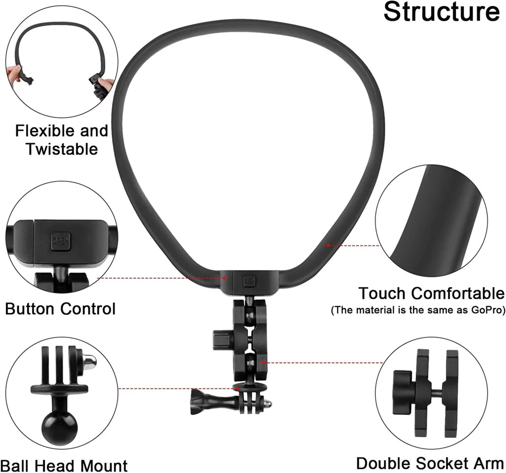 Chest for and Mount Phone AKASO Taisioner Smartphone Smart Neck Camera POV/VLOG Holder GoPro DJI Strap Action Video