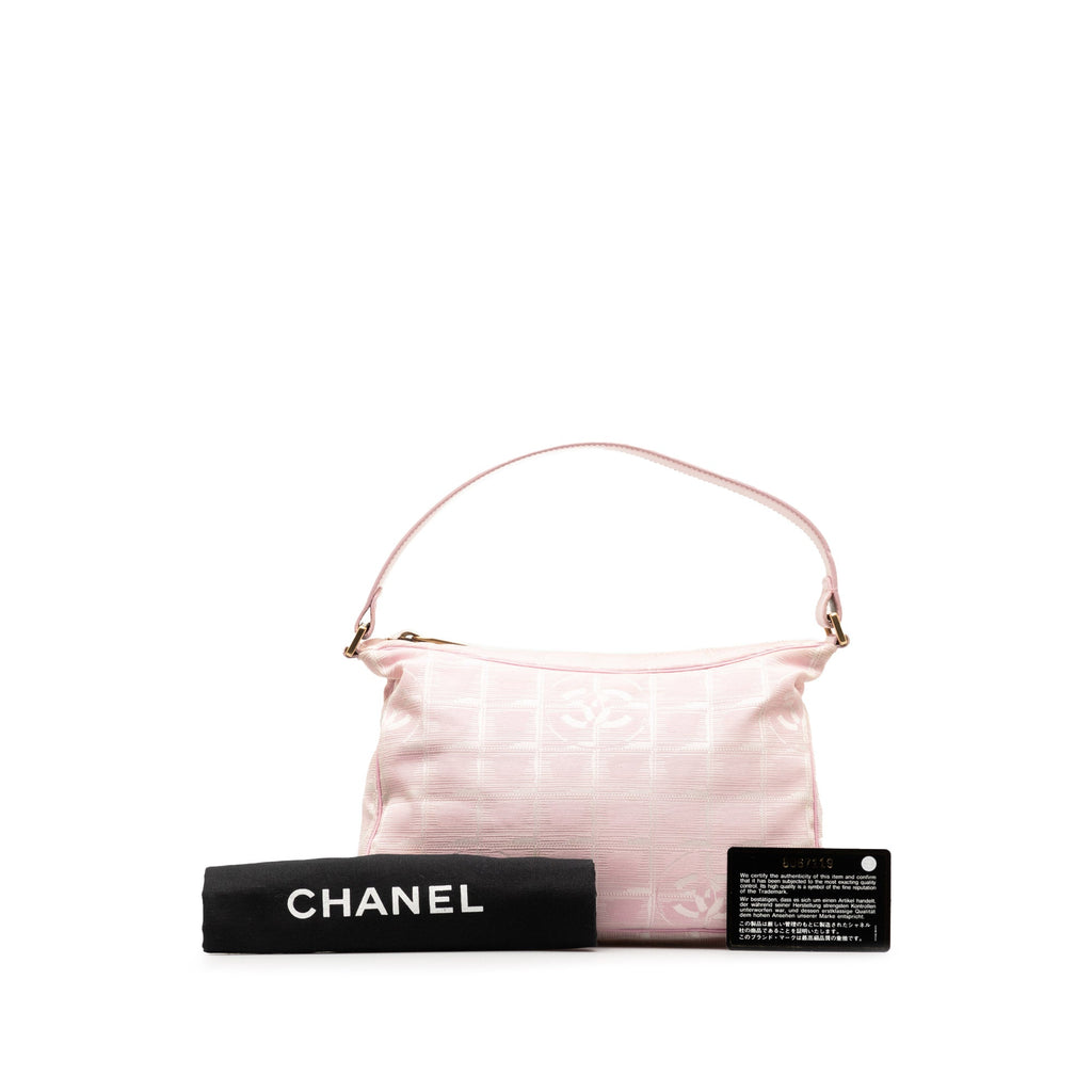 Top Handbag Unisex Travel Authenticated Line HandleBag Nylon New Pre-Owned Pink (Good) Fabric
