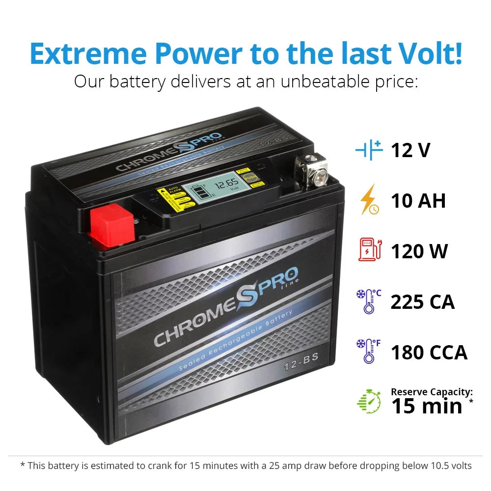 Battery 1000Cc Chrome Motorcycle 2001 Suzuki Battery Igel Gsx-R1000 Ytx12-Bs For Pro