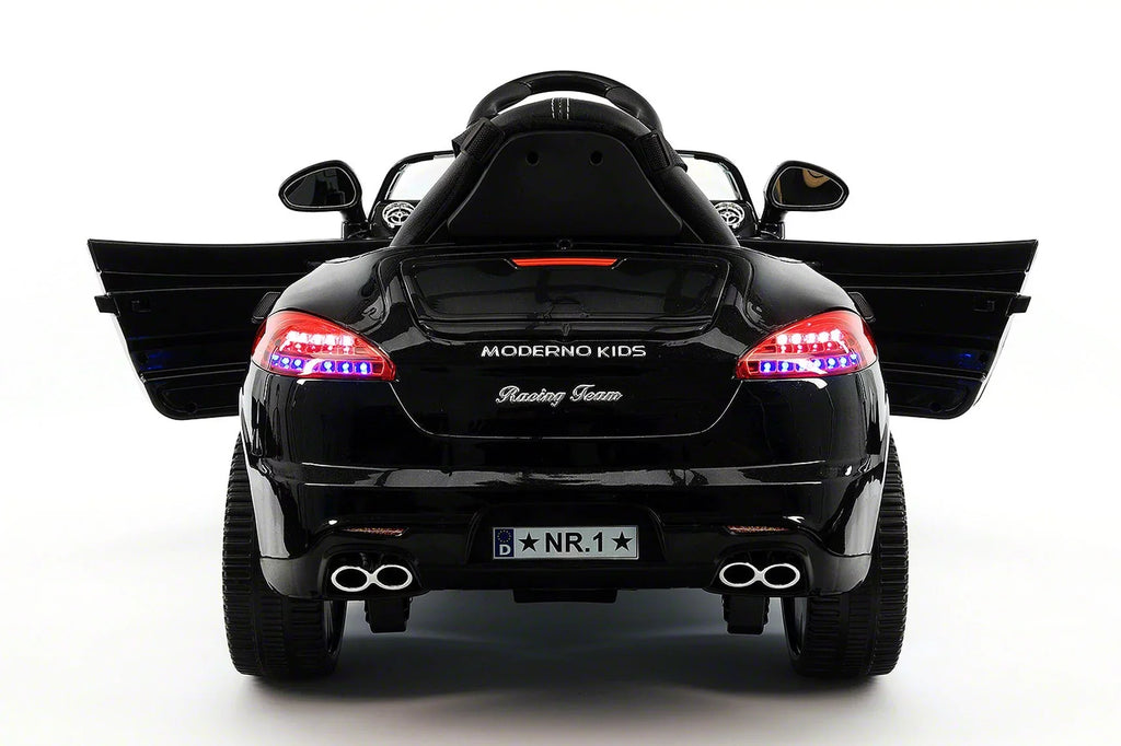 Electric Ride-On 12V Metallic Kids Car Kiddie with R/C Black Remote Parental Roadster |