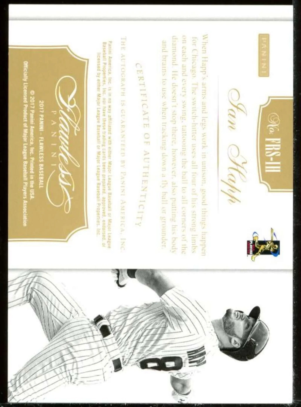 Panini Sapphire Ian Flawless 2017 #22 /15 Signatures Happ Card Rookie