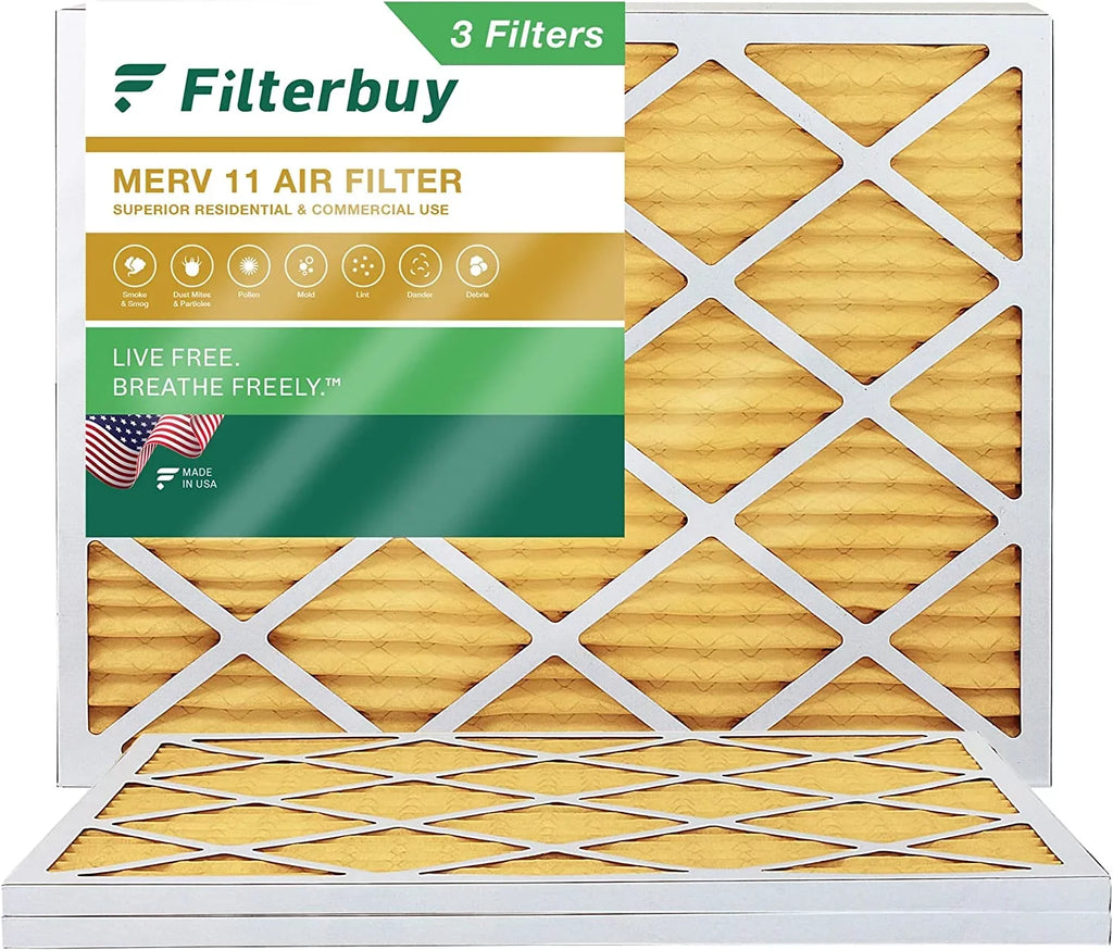 16x21x1 (3-Pack) Filters MERV Filterbuy Pleated Furnace HVAC 11 Air AC