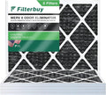 HVAC Odor Filters AC Filterbuy 14x20x1 (5-Pack) Pleated Furnace 8 MERV Carbon Activated with Eliminator Air