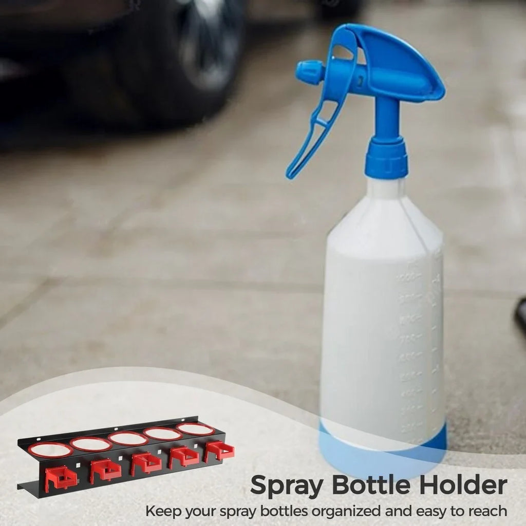 Hooks, with Mount & Squeeze Accessories 5 2Pcs Wall Car Cleaning Shop Racks, Holders, 5 Spray Hangers, Holes Tools Organizers Auto Bottle Bottle Beauty Storage Detailing